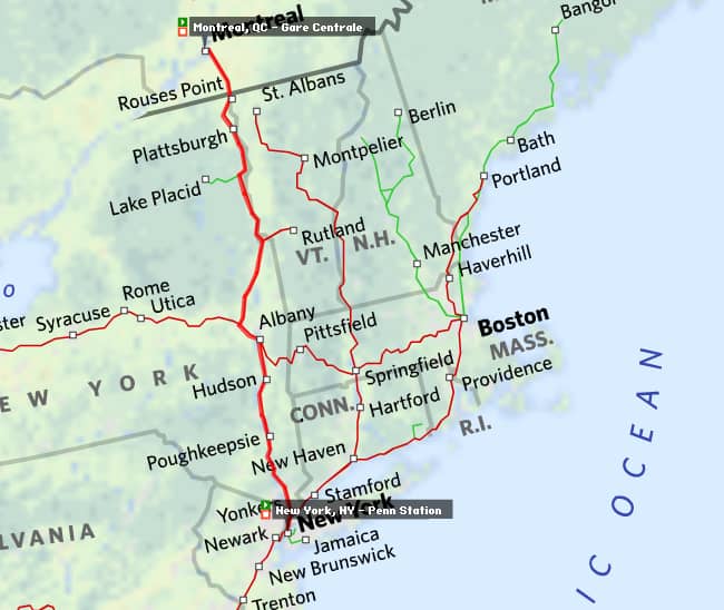Taking a Train from Montréal to New York NewYorkCity.ca