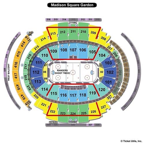 Ny Rangers Square Garden Seating Chart